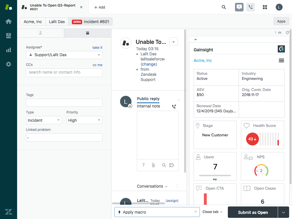 Gainsight screenshot 1